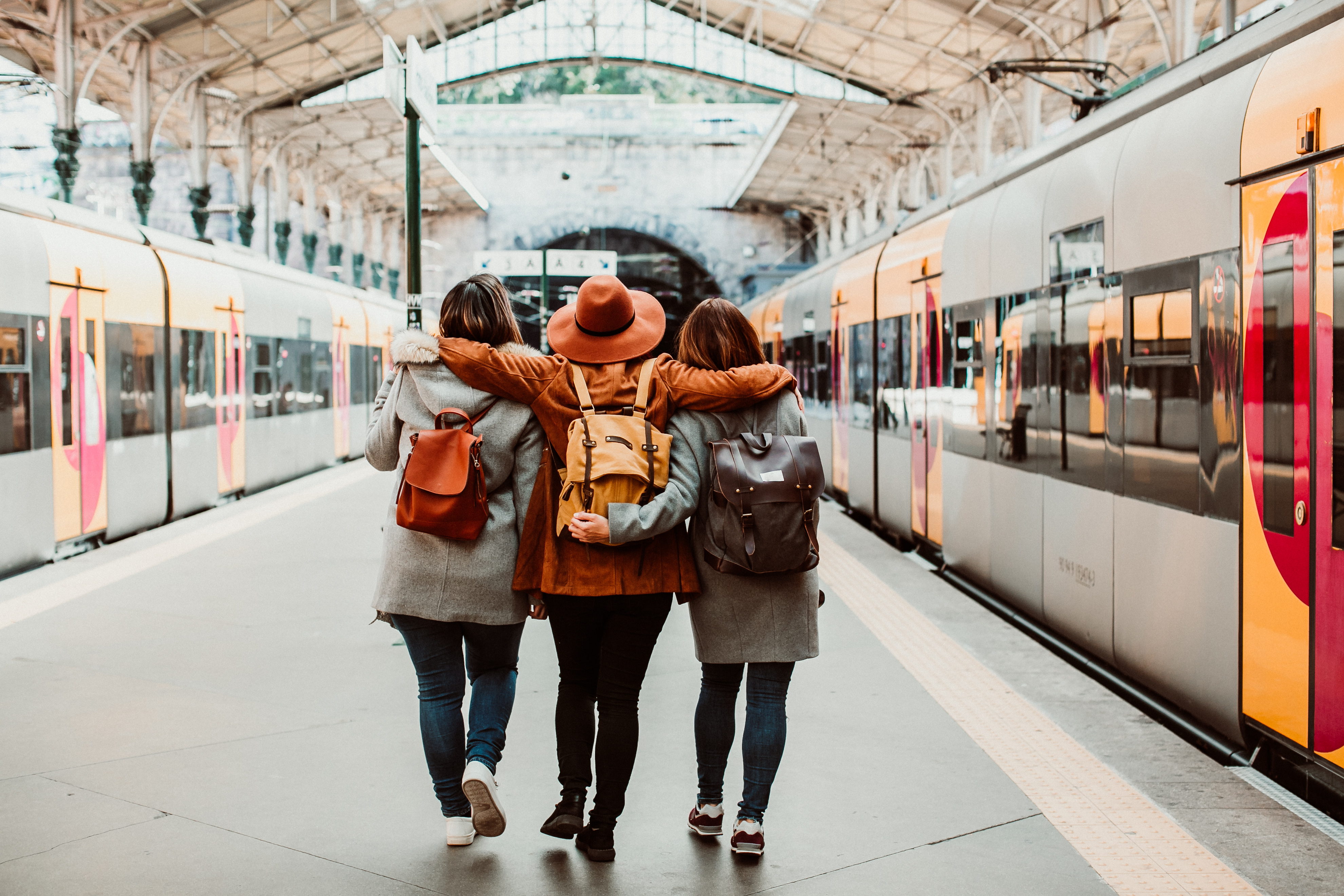 Group of women traveling